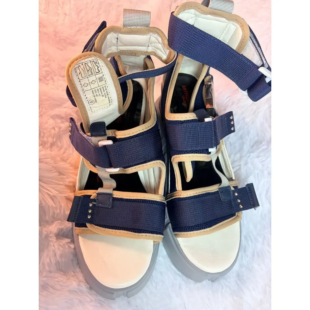 Anthony Wang Cranberry-07 Wedge Sandals Women's Size 9